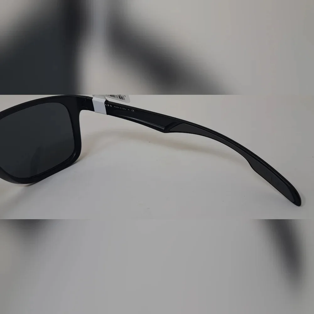 NWT Prada Linea Rossa Black Black Sport Rectangle SPS 04O 1BO-1A1 58-16-140 - Picture 14 of 16